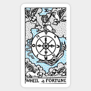 Modern Tarot Design - 10 Wheel of Fortune Sticker